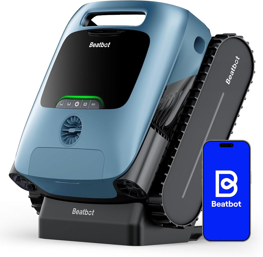 (2026 Upgrade) Beatbot A100 Pro Pool Robot Vacuum, 5-in-1 Cleaning with Smart Surface Parking, Clarifies & Skims Water, Ideal for Inground Pools up to 3,299 Sq.ft - Cobalt Blue