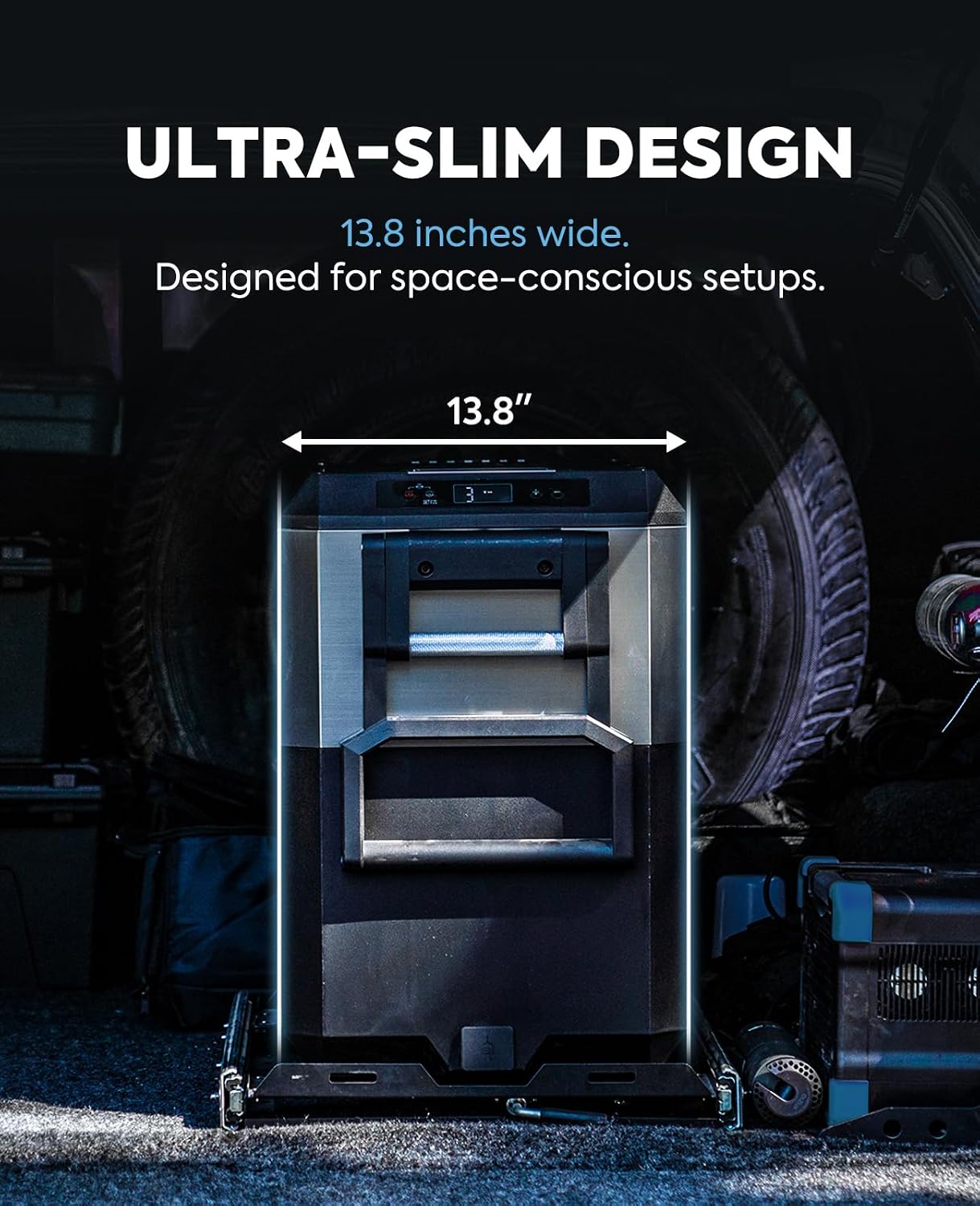 ICECO JP50 Pro Portable Refrigerator,12Volt Car Fridge Freezer, Compact Refrigerator with Secop Compressor, for Outdoor, Camping 51.7 Quart, -4℉～68℉, DC 12/24V, AC 110/240V, Multi-directional Lid