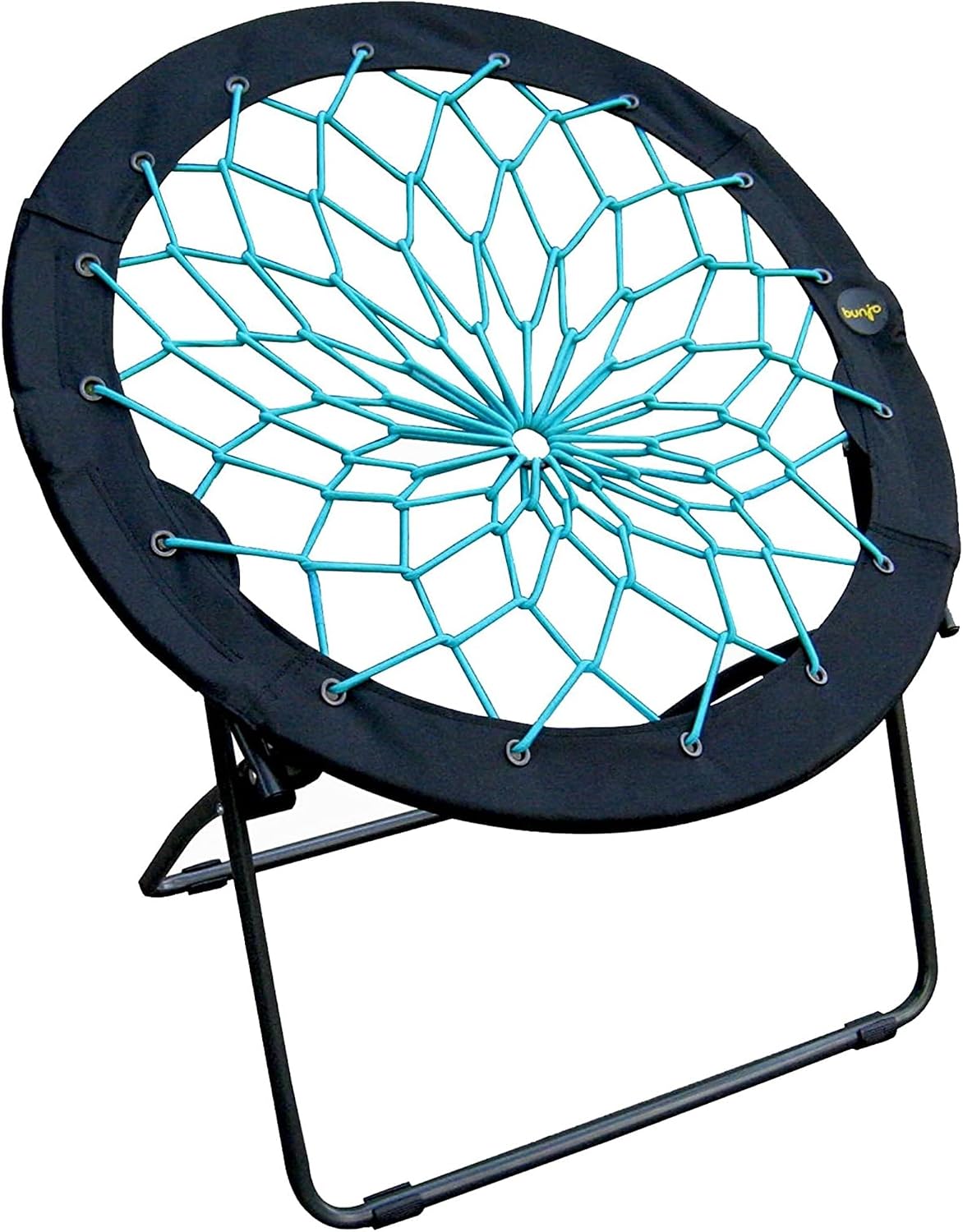 Zenithen Foldable 32' Bunjo Bungee Chair, Teal (Pack of 2) - Lightweight Collapsible Seating for Teens, Adults, Dorms, Bedrooms, Camping & Gaming - 225lb Capacity Portable Seat