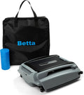 Betta SE Plus Solar Powered Robotic Pool Skimmer with Carrying and Storage Bag, 24/7 Continuous Cleaning Battery Power, Dual Charging Options, and Anti-Stuck Foam Noodle