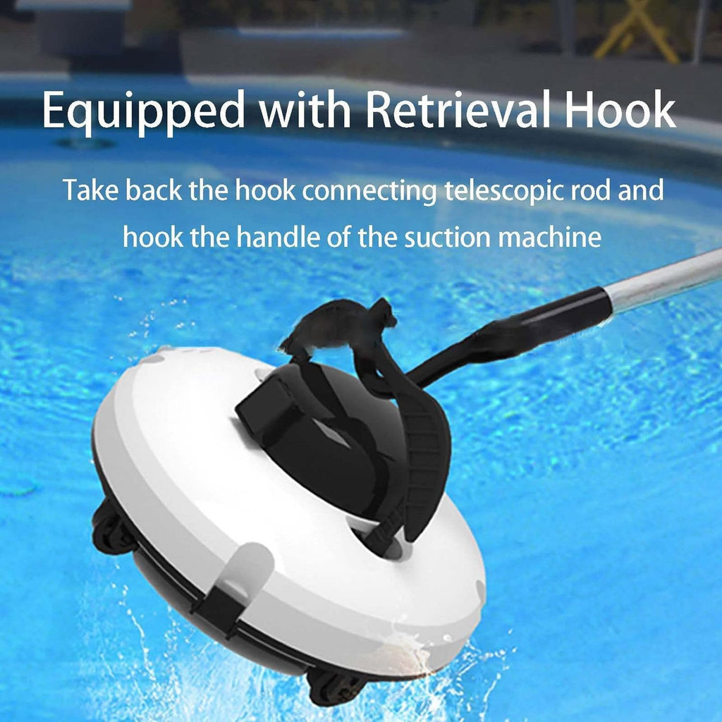 Pool Cleaning Robot Lasts 120 Minutes, Self Parking, Dual Motor, IPX8 Waterproof, Cordless Pool Cleaning Robot with Battery, for above Ground/Inground Shallow Pools up to 100m²