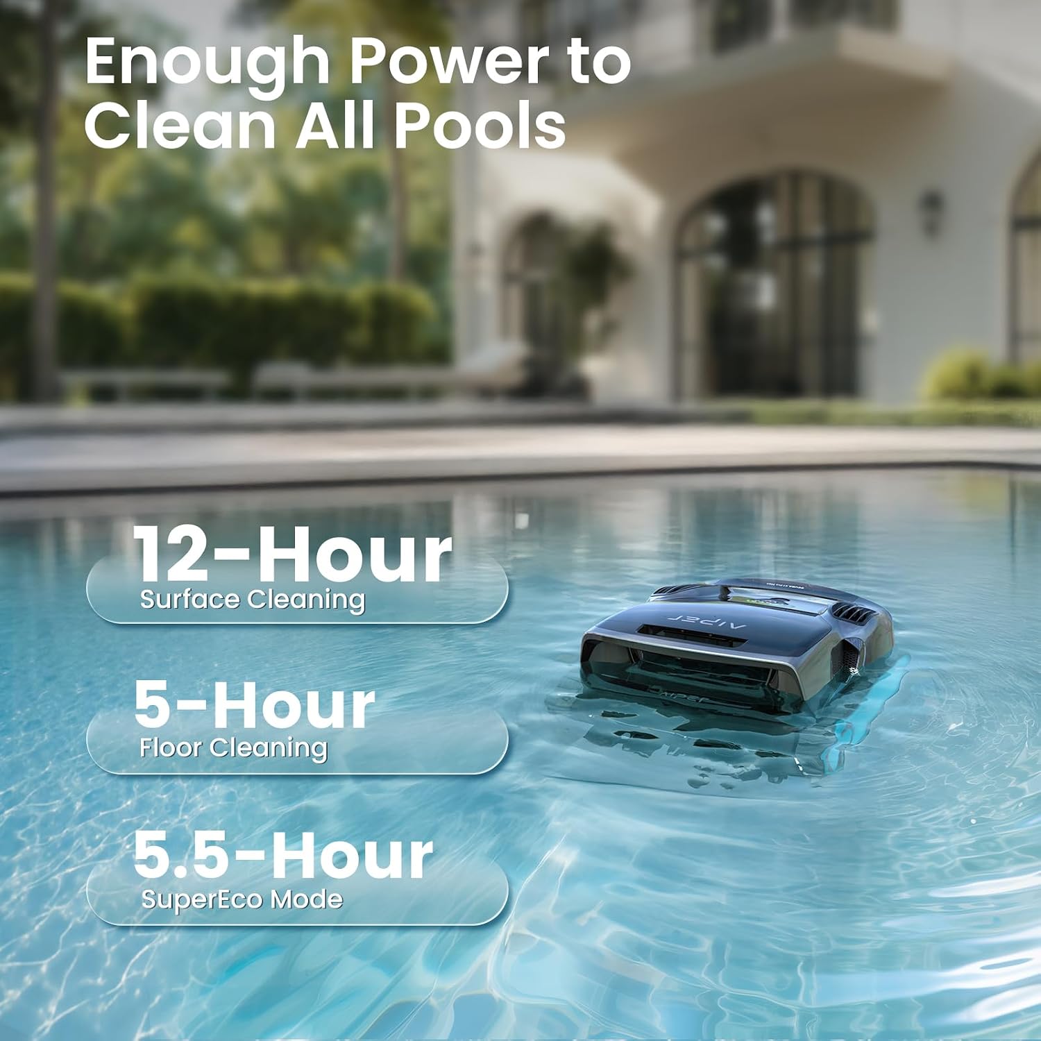 Aiper Scuba X1 Pro Max All-in-One Pool Cleaning Robot & Skimmer with Caddy, 8,500 GPH Suction Pool Vacuum, Ultra-fine Filtration, Smart Surface Parking, for All Inground Pools, Blue