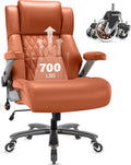 Big and Tall 700lbs Office Chair - Adjustable Lumbar Support 3D Flip Arms Heavy Duty Metal Base&Wheels, High Back Large Executive Computer Desk Chair, Thick Padded Ergonomic Design for Back Pain