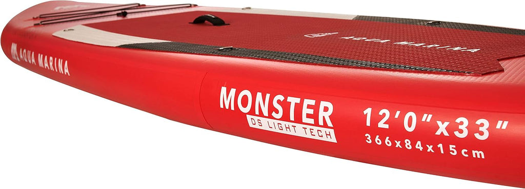Aquamarina Unisex Adult - All-Around Isup, 3.66m/15cm, Monster All Around iSUP 3 66m 15cm with Paddle and Safety Leash, Rot, 366 x 84 15 cm EU