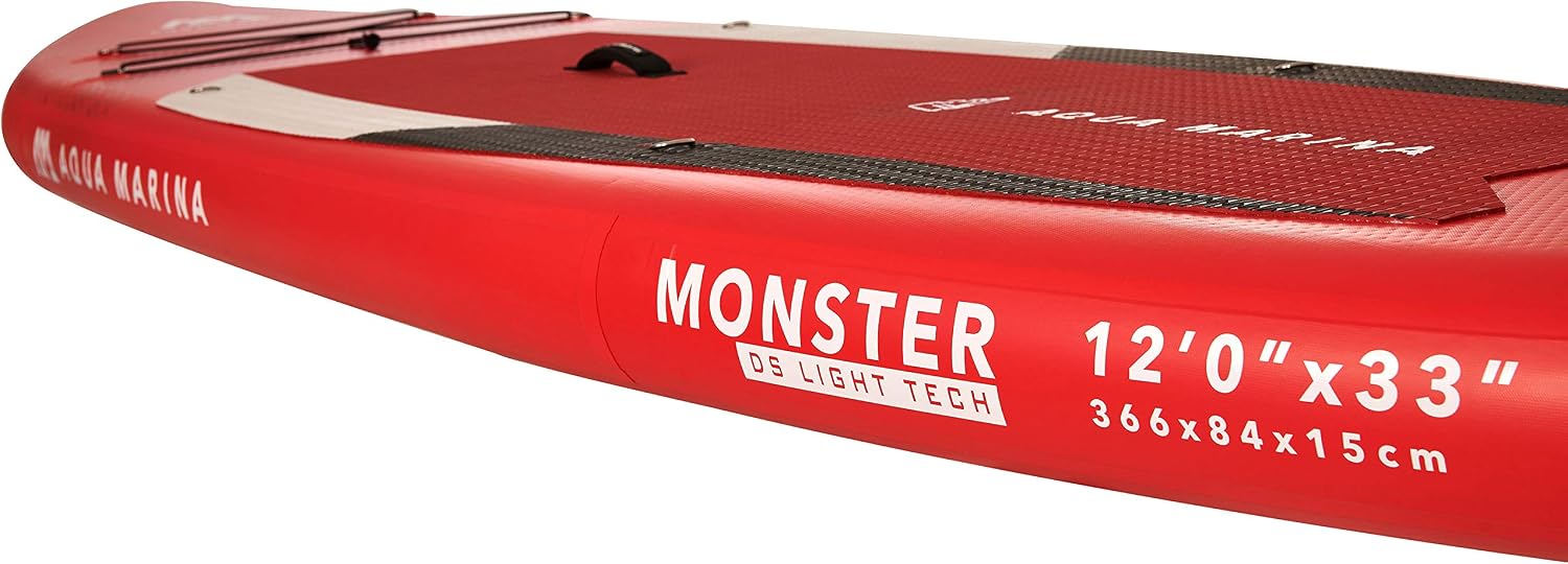 Aquamarina Unisex Adult - All-Around Isup, 3.66m/15cm, Monster All Around iSUP 3 66m 15cm with Paddle and Safety Leash, Rot, 366 x 84 15 cm EU