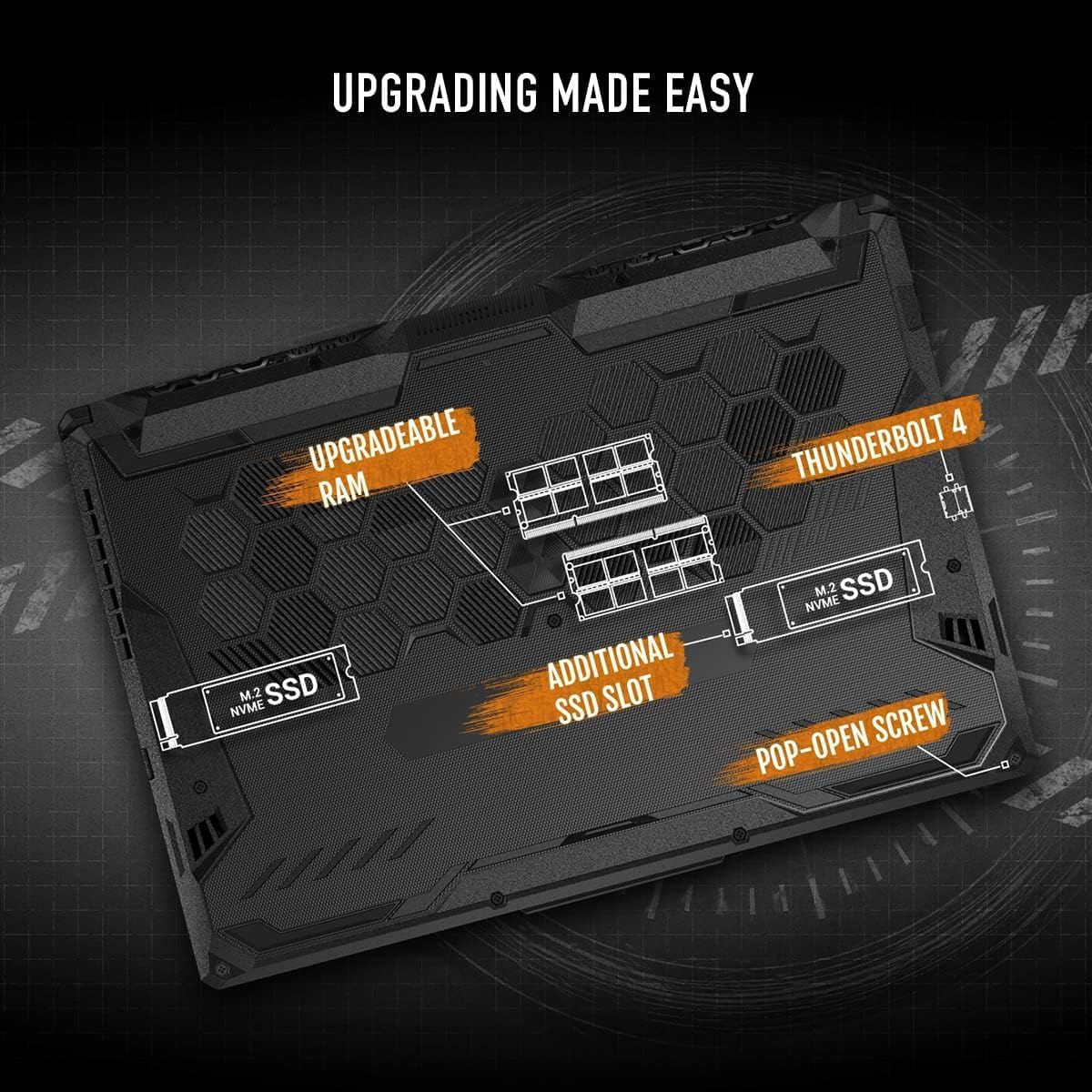 ASUS TUF Gaming F15 15.6' Full HD 144Hz Gaming Laptop, Intel Core i5-11400H 2.7GHz, 8GB RAM, 512GB SSD, NVIDIA GeForce RTX 3050 4GB, Windows 11 Home, Graphite Black