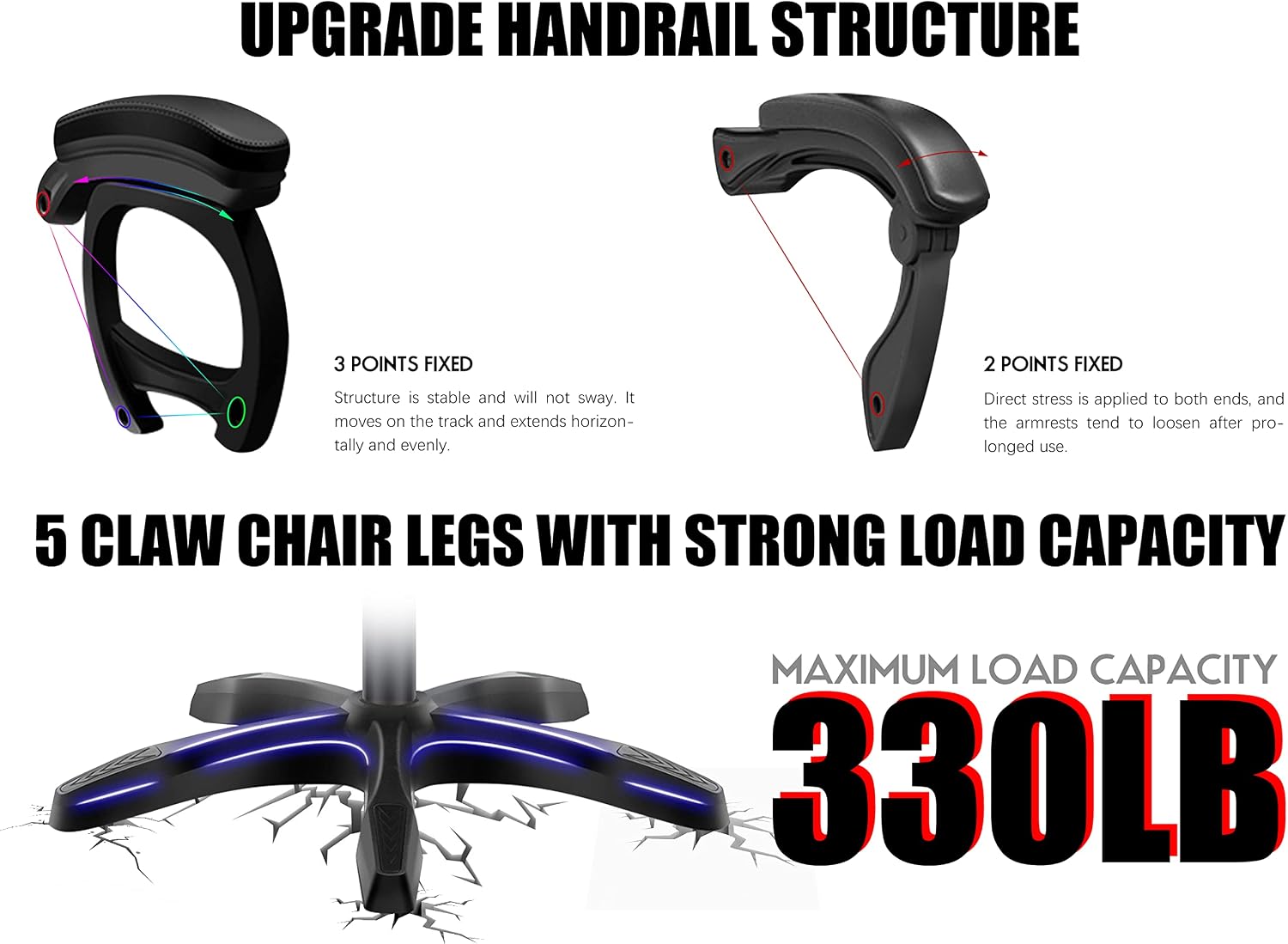 Ergonomic Pro Gaming Chair with LED Lights and Speakers, Video Game Chair with Massage and Footrest, High Back Computer Chair with Lumbar Support and Headrest, Adjustable Height, for Adult Teens.,Red