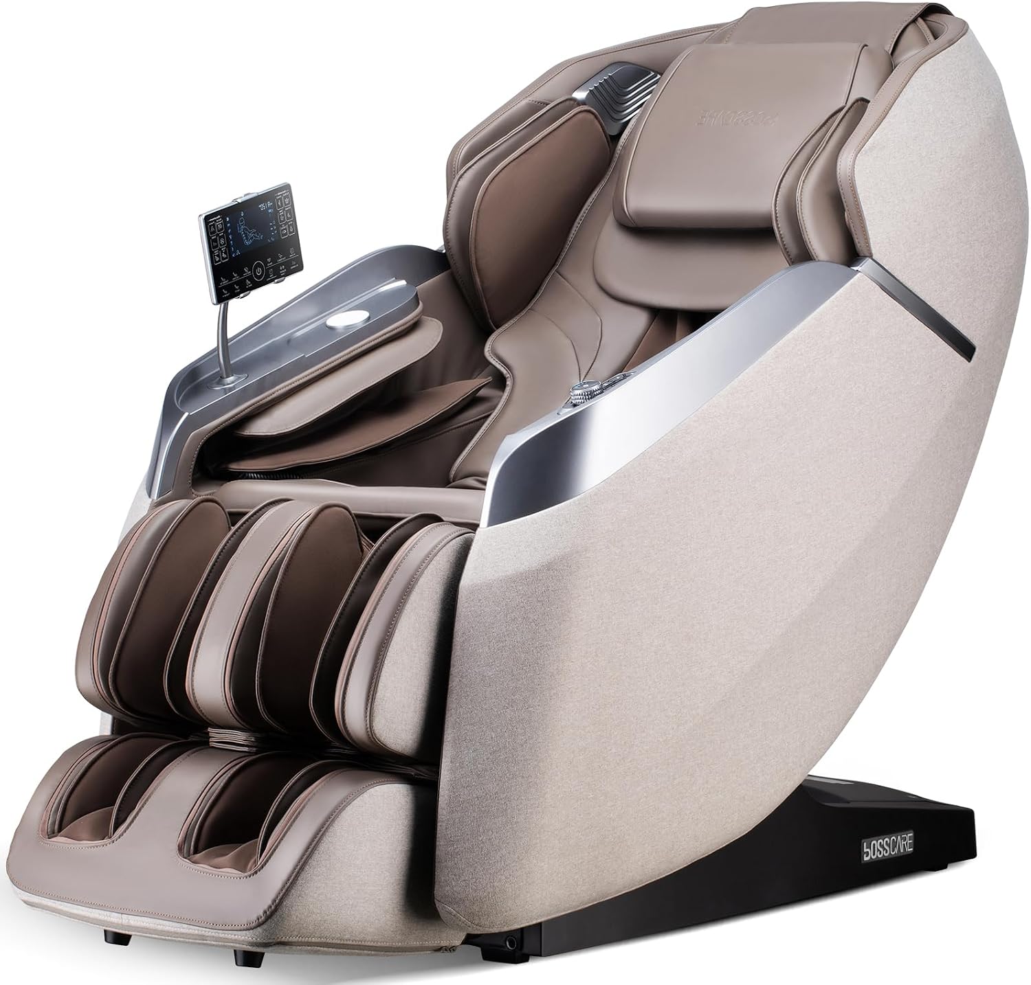 2026 4D Massage Chair Full Body, 24 Modes Zero Gravity SL-Track Shiatsu Recliner- AI APP Control Airbag Massage with Body Scan, Deep Yoga Stretch, Foot Rollers, Built-in Heat System(Brown)