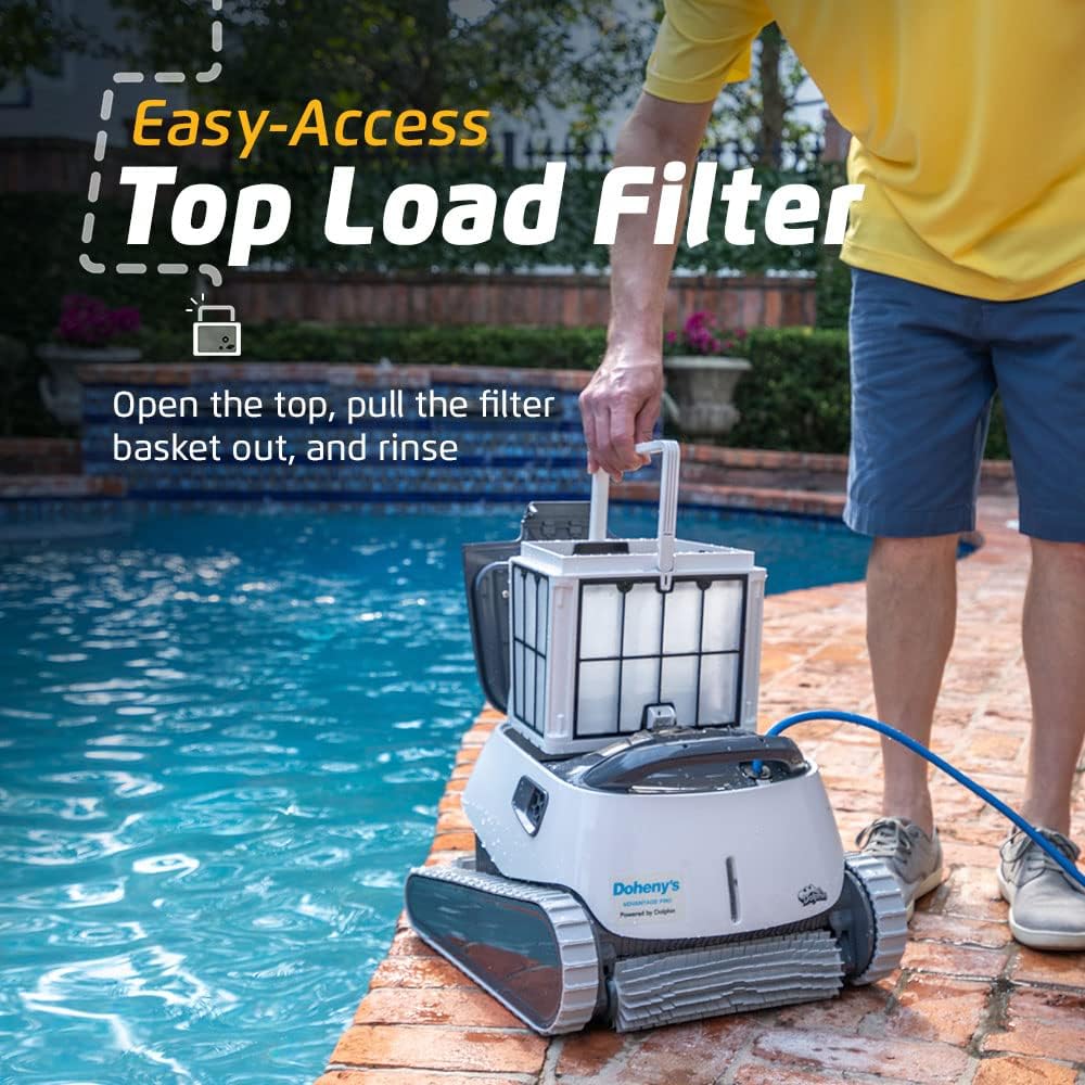 Dolphin Advantage Pro Wi-Fi Automatic Robotic Pool Vacuum Cleaner, 1-Hour Quick Clean, Waterline Scrubber Brush, Ideal for In-Ground Pools up to 50 FT in Length