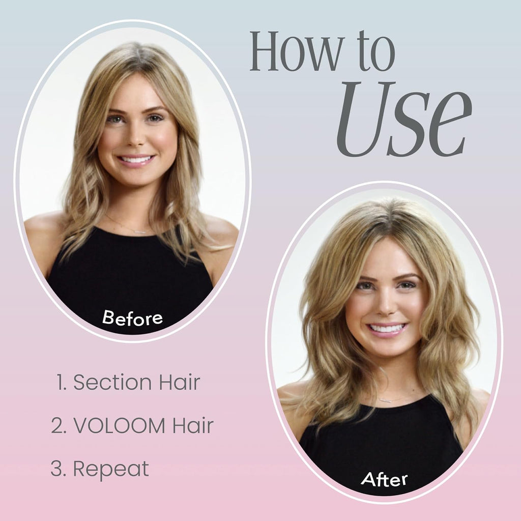 Voloom Rootie 3/4' Inch Professional Volumizing Ceramic Hair Iron | Lasting Hair Volume | for Short Or Thin Hair | Adjustable Temp | Auto Shut-Off