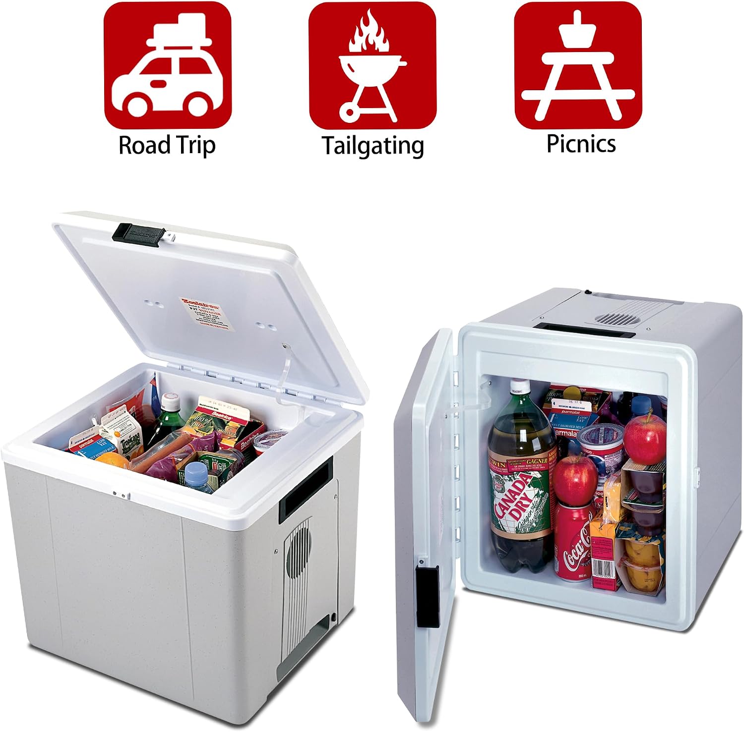 Koolatron 12V Iceless Cooler & Warmer – Portable Electric Cooler / Nevera Portátil Eléctrica for Car Truck Camper Boat, Hard Sided Mini Fridge for Camping Picnic Travel Lunch Food Drinks Office 29 qt