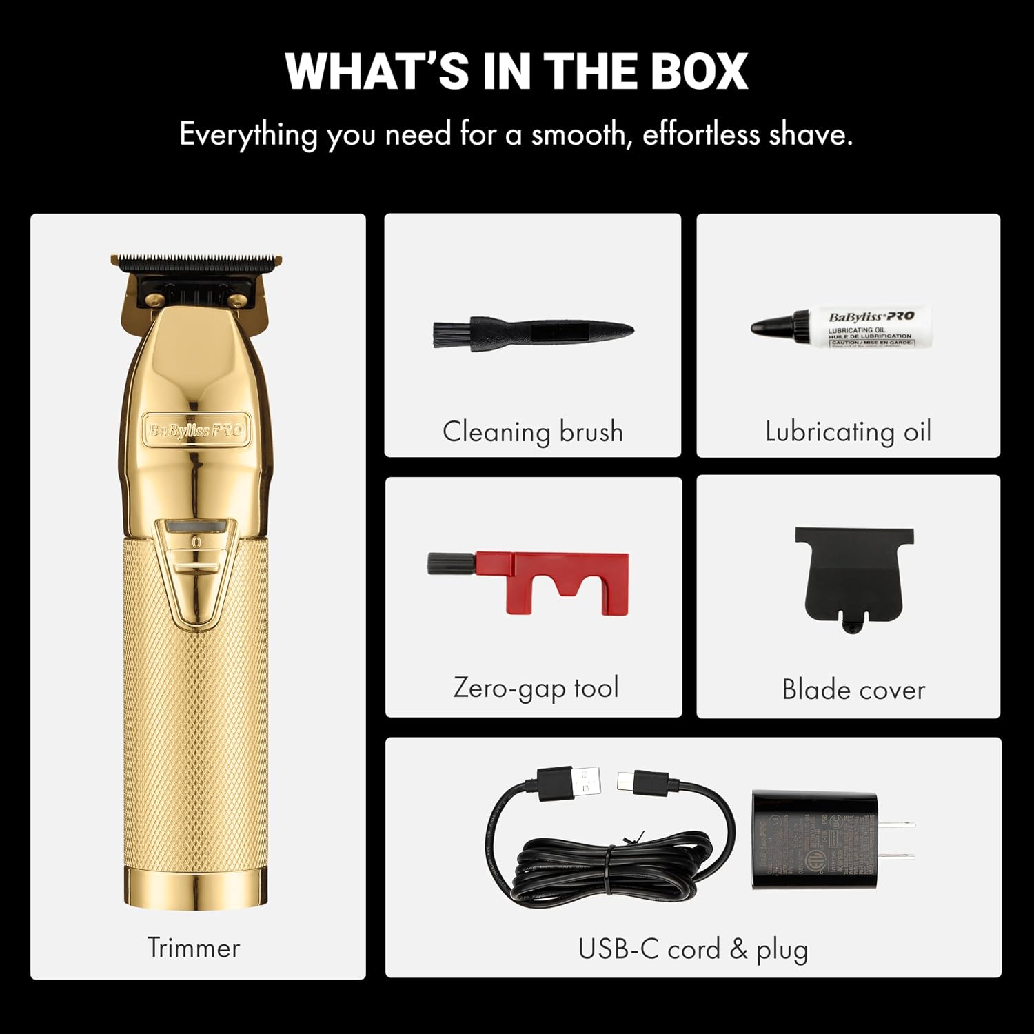 BaBylissPRO FX+ Professional Barber Cord/Cordless Hair Trimmers – Beard Trimmer for Men, Professional Stylist & Barber Clippers, USB-C Cordless Hair Trimmers for Men