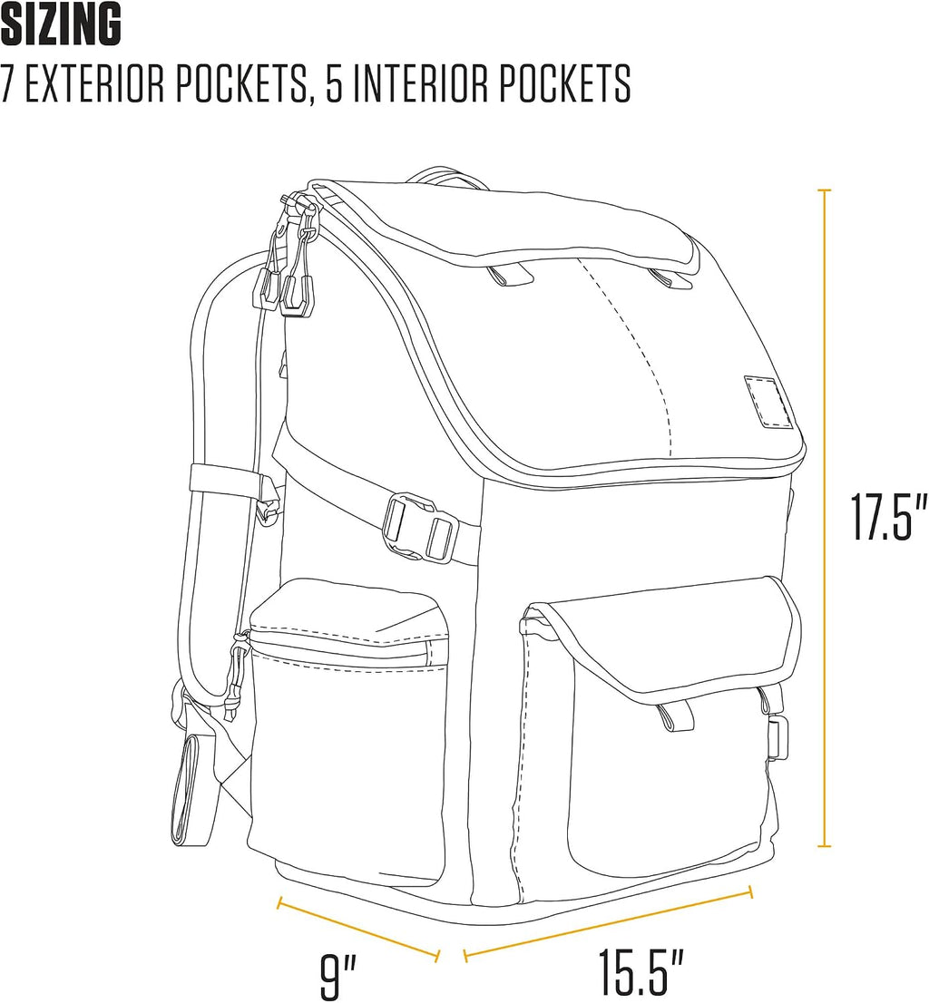 Carhartt 35L Nylon Workday Backpack, Durable Water-Resistant Pack with 15' Laptop Sleeve and Adjustable Shoulder Straps, Black