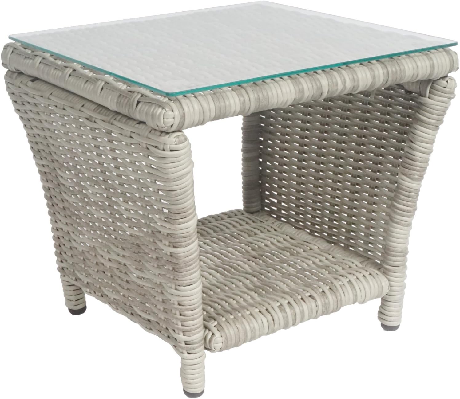 Elle Decor Vallauris Patio Outdoor Furniture Collection, Premium All Weather Wicker, 3 Piece Reclining Set, Gray