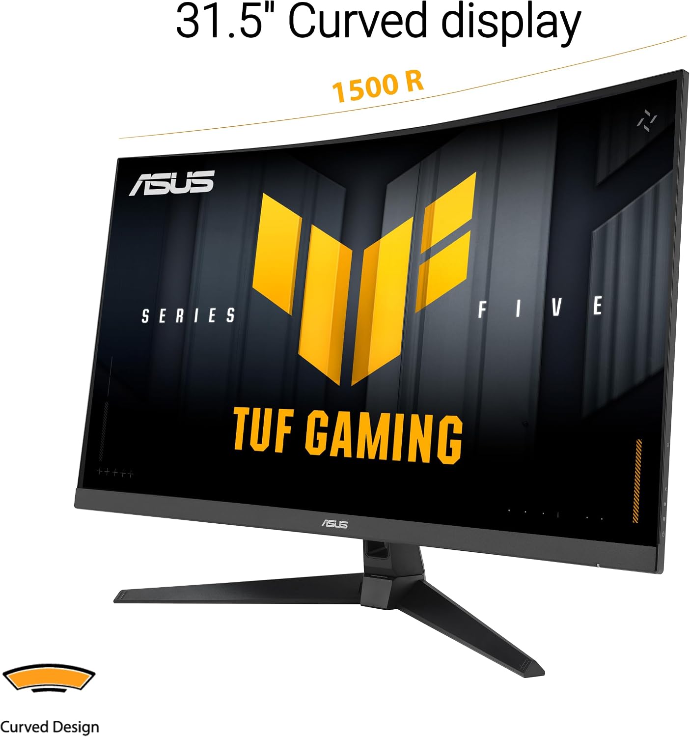 ASUS TUF Gaming Series 5 32' 1080P Curved Monitor (VG32VQM5AZ) - Full HD, 1500R, 240Hz, 0.5ms, Extreme Low Motion Blur Sync, FreeSync Premium, 120% sRGB, DisplayWidget, 3 yr Warranty