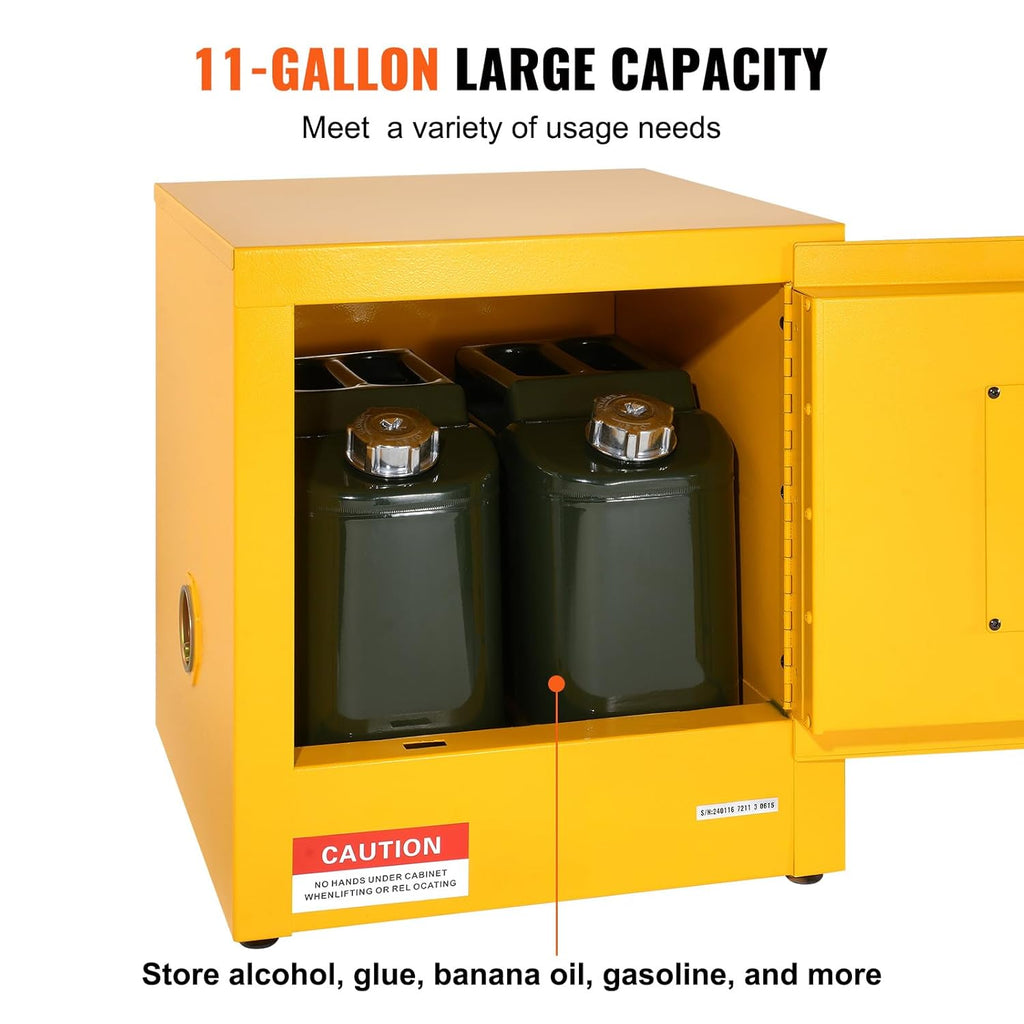 VEVOR Flammable Cabinet 17' x 17' x 18', Galvanized Steel Safety Cabinet, Adjustable Shelf Flammable Storage Cabinet, for Commercial Industrial and Home Use: Industrial & Scientific