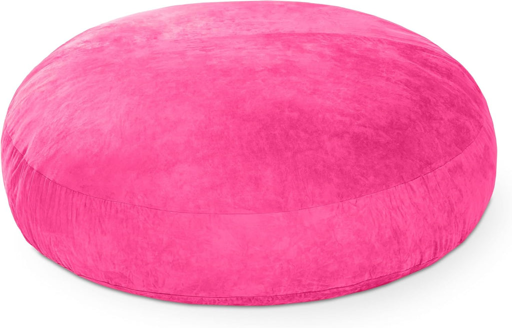 Jaxx 6 Foot Cocoon - 2-in-1 Convertible Bean Bag Bed & Large Bean Bag Chair for Adults, Fuchsia
