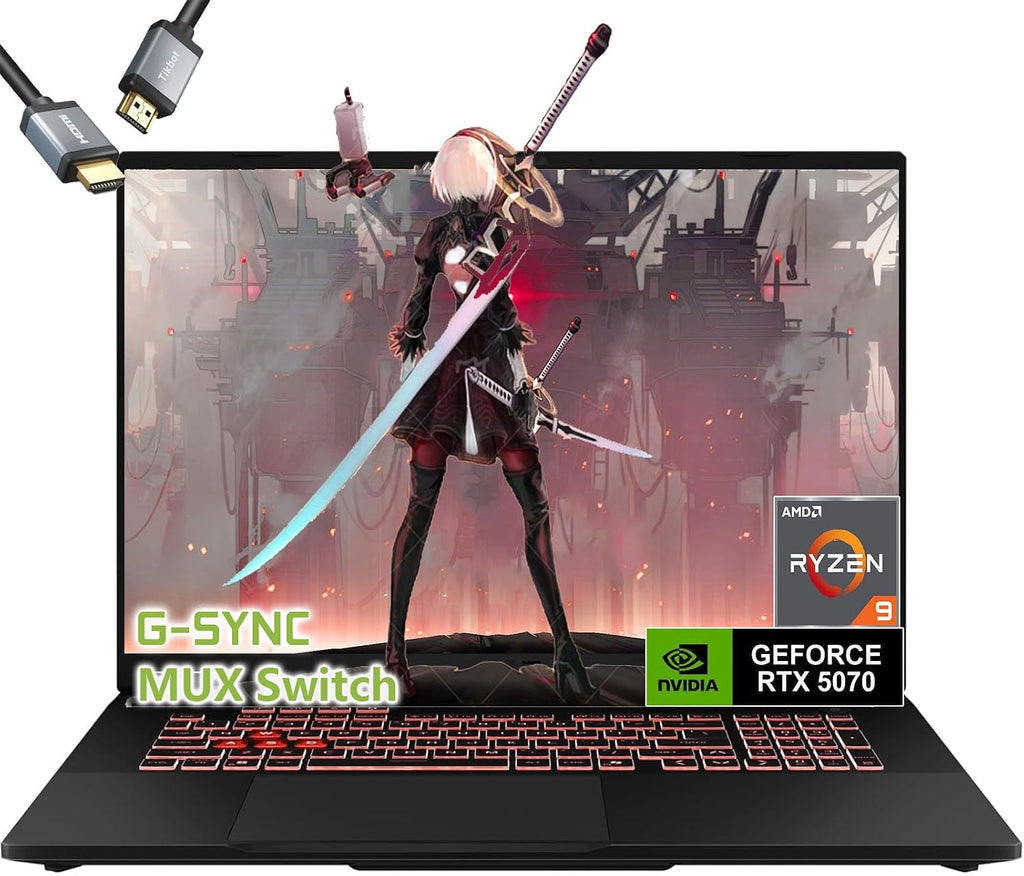 ASUS TUF A16 Gaming Laptop RTX 5070 MUX Switch - AMD Ryzen 9 270 Beat i9-12950HX -16' FHD+ Display G-SYNC -64GB RAM -4TB SSD -RGB Backlit Keyboard -Webcam -2025 Portatil Gamer PC Copilot