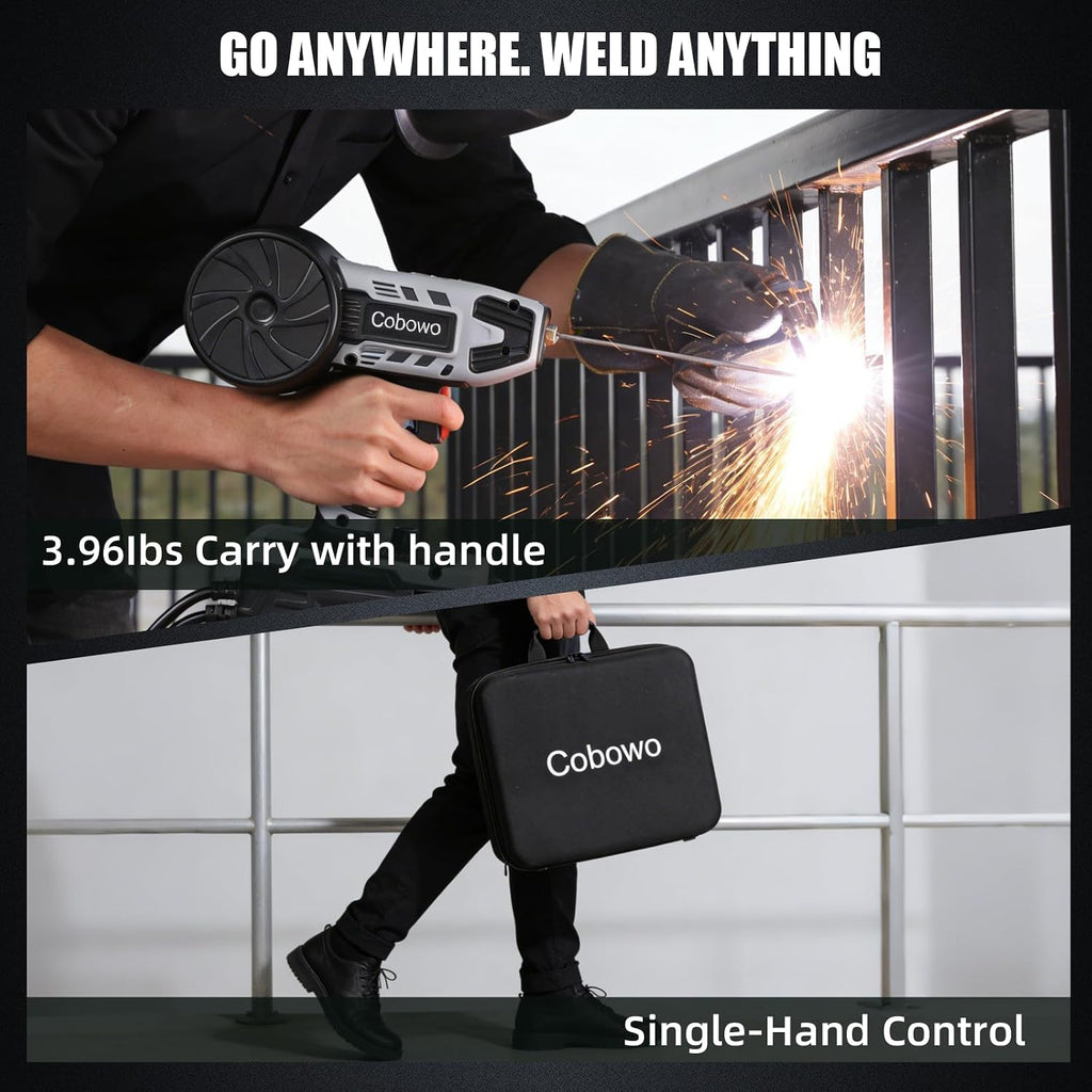 2 in 1 MIG and Stick Welder：250A MIG & MMA Welder 110V Flux Core IGBT Inverter Handheld Gasless Wire Feed Welder for Flux .032'/.040',Inverter ARC Welder Gun for 3/32'-1/8' Rod