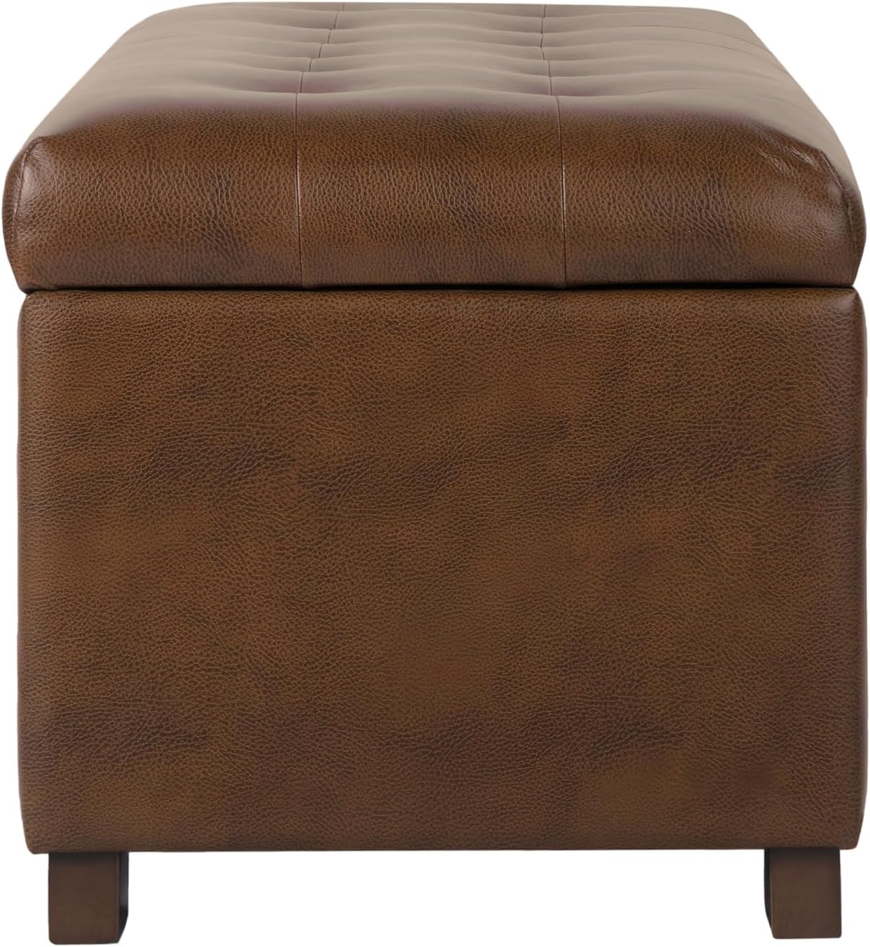 HomePop Large Tufted Storage Bench - Antique Brown