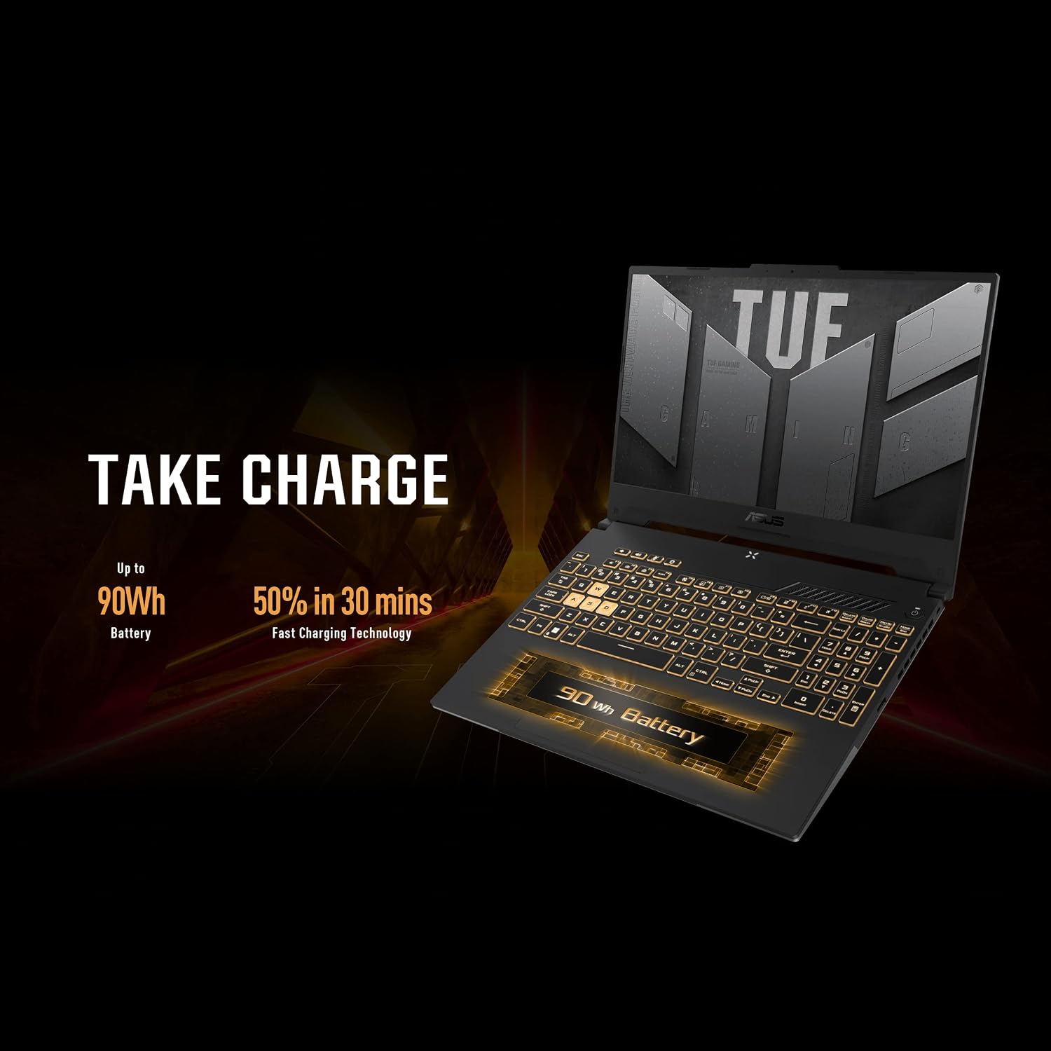 ASUS TUF Gaming F15 Gaming Laptop, 15.6â€ 144Hz FHD IPS-Type Display, Intel Core i5-11400H Processor, GeForce RTX 3050 Ti, 16GB DDR4 RAM, 512GB PCIe SSD, Wi-Fi 6, Windows 11 Home, FX506HEB-RS53, Black