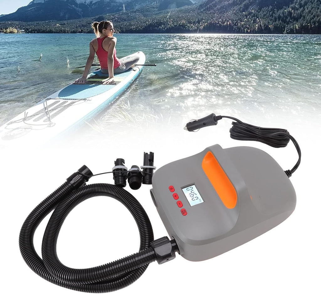 20PSI High Paddle Board Pump, Electric Portable S UP Air Pump-12V DC Car Plug Powered, for Paddle Board Inflation Deflation