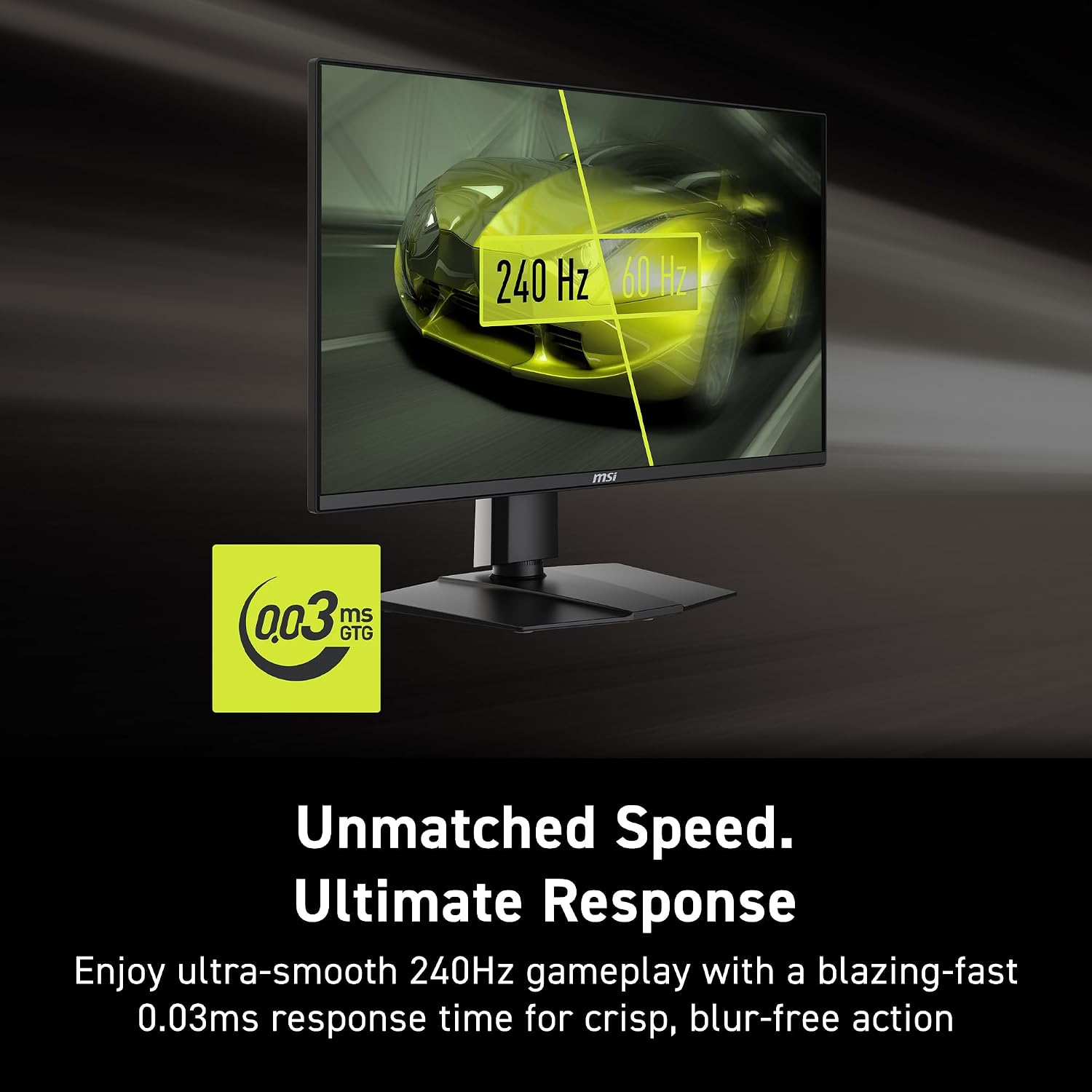 msi MAG 272QP QD-OLED X24 27-Inch WQHD Gaming Monitor, 2560 x 1440 Quantum Dot OLED Panel, 240Hz, 0.03ms, Adaptive-Sync, HDMI2.1, DP 1.4a, Tilt/Height Adjustable, Black