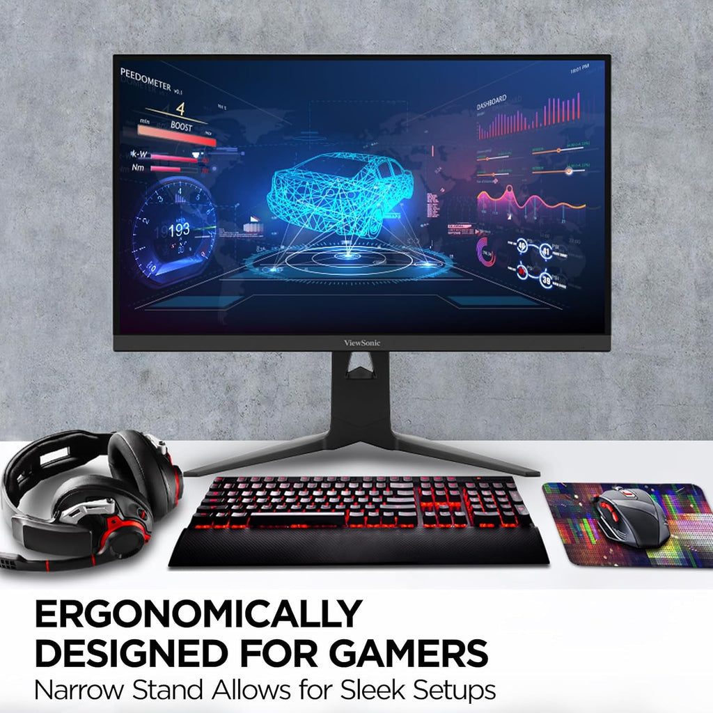 ViewSonic XG2536 25 Inch 1080p Gaming Monitor, IPS with 280Hz and 0.5ms for Elite Gaming Performance, FreeSync Premium and G-Sync Compatible, Advanced Ergonomics, 65W USB-C, HDMI, and DisplayPort