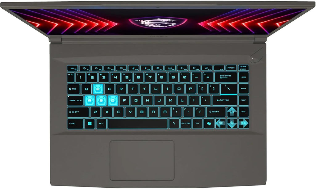 msi Thin 15.6 inch FHD 144Hz Gaming Laptop, AMD Ryzen 5 7535HS, 32GB RAM, 1TB SSD, NVIDIA GeForce RTX 4060, Webcam, Backlit Keyboard, Gray, Windows 11 Home with Accessories