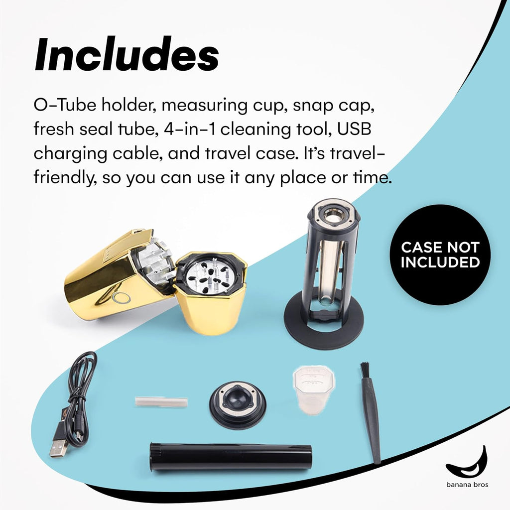 Banana Bros OTTO Electric Smart Spice Grinder - Automatic Herb Grinder with Smart Technology - Rechargeable via USB - Portable Milling for Dry Herbs and Spices - Gold - No Carrying Case