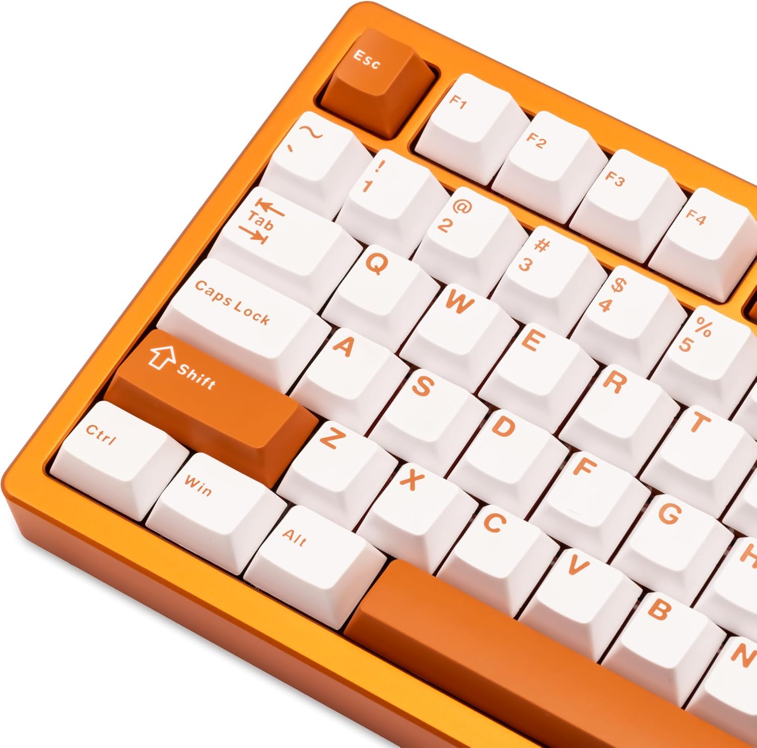 KEEBMONKEY WOBKEY Rainy 75 Aluminum HMX/JWK Switches Mechanical Keyboard with Superior Acoustics, Wired, BT, 2.4G Wireless Connectivity (Pro Orange(Stainless Steel Weight))