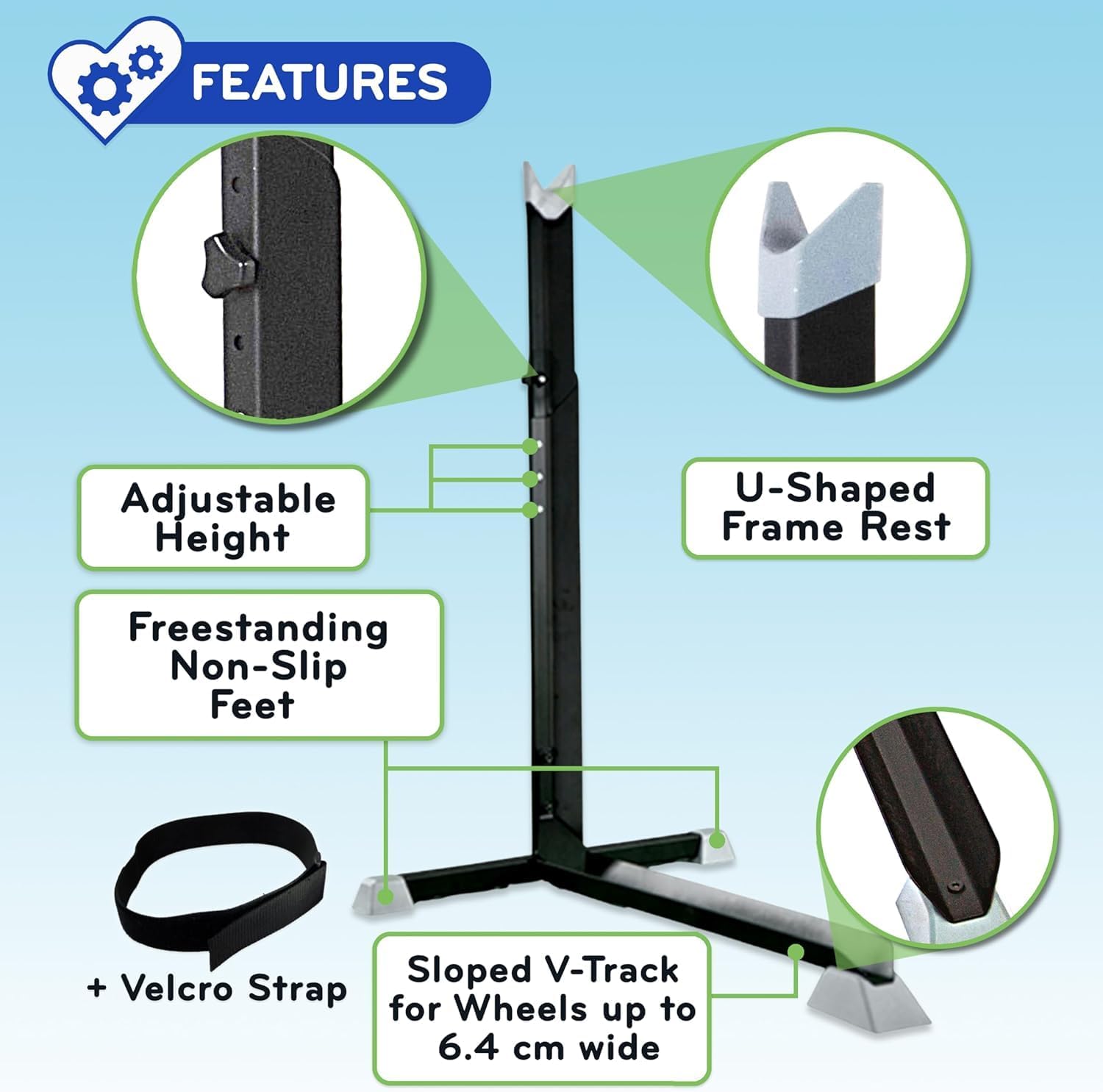 Bike Nook Stand & Vertical Storage Rack - 4 Pack with connectors- The Original Vertical Bicycle Floor Stand for Garage Storage and Indoor and Outdoor use, No Drilling Required