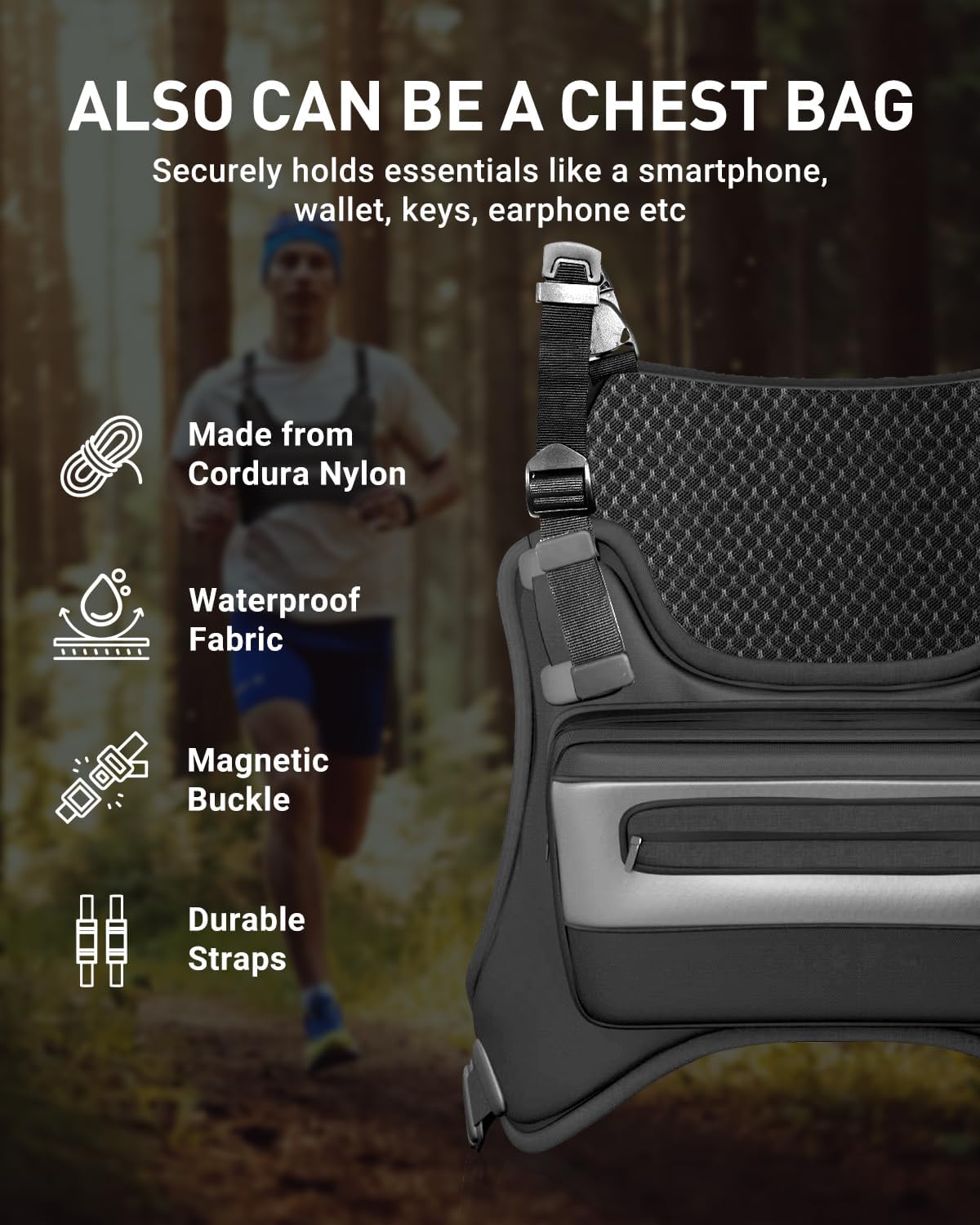 Portable Wearable Fan Rechargeable with Cooling Plate, Lightweight Cooling Vest, Portable Back Air Conditioner, Personal Fan