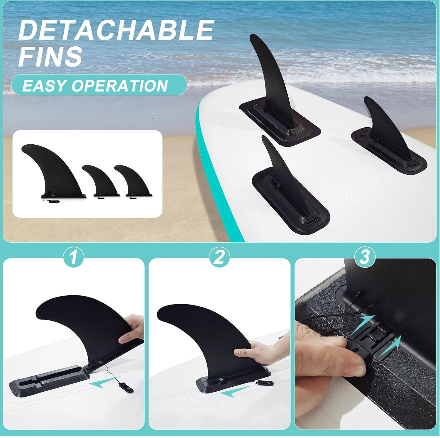 Triclicks Inflatable Stand Up Paddle Board 10ft Surfing Board Kit for Adults, Premium SUP Complete Kit with Adjustable Paddle Hand Pump Fin Leash Backpack