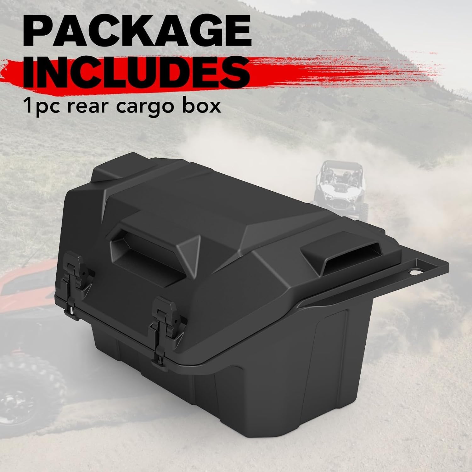 A & UTV PRO 42 QT Rear Cargo Box for 2020-2026 Polaris RZR PRO XP/RZR PRO XP 4/2022-2024 RZR Turbo R Accessories, Water Resistant Storage Bin, Replace OEM # 2883752, NOT FIT RZR XP 1000 Model
