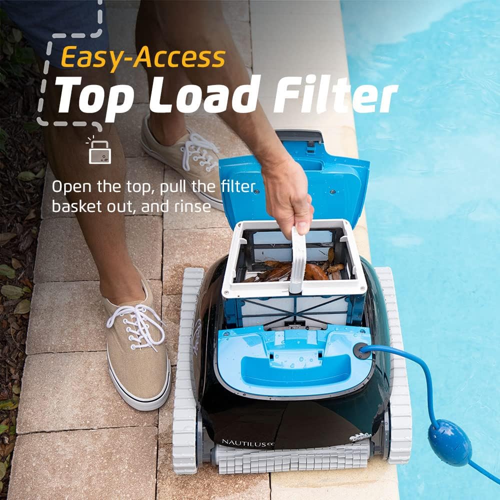 Dolphin Nautilus CC Robotic Pool Vacuum Cleaner up to 33 FT - Premium Bundle with Caddy and Cover