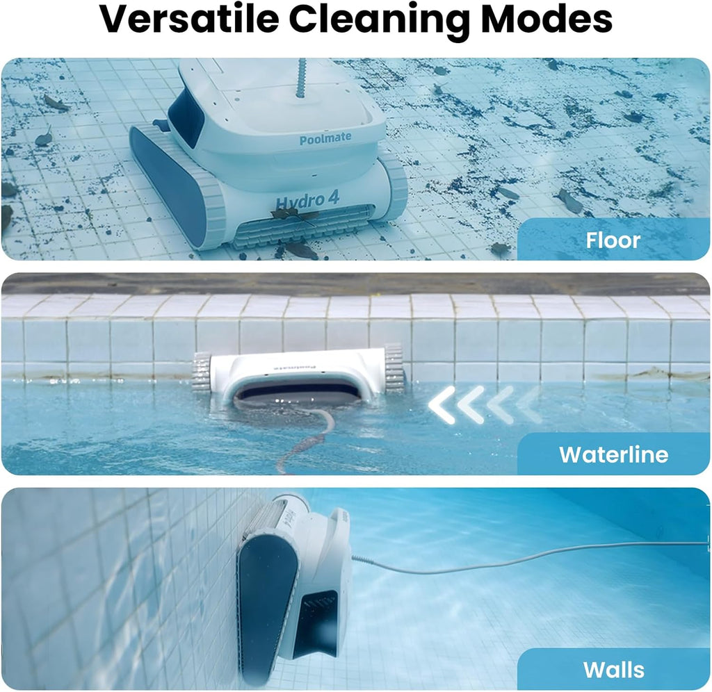 Chasing Hydro 4 Inground Pool Vacuum Cleaner | 50ft Corded Pool Robot for Floor, Wall & Waterline Cleaning | Smart App Control | 5070 GPH Suction Perfect for Pool Opening Season
