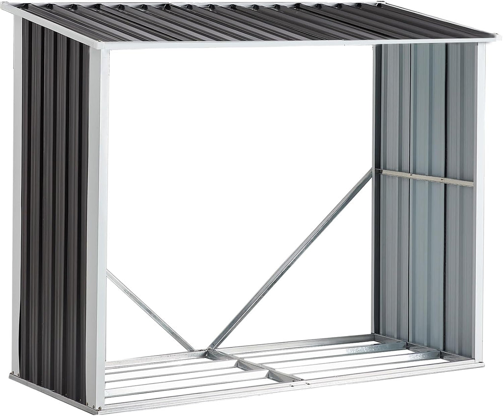 Outdoor Firewood Racks 70.9', Firewood Storage Shed, Wood Sheds, Firewood Shelter, Log Holder with Roof