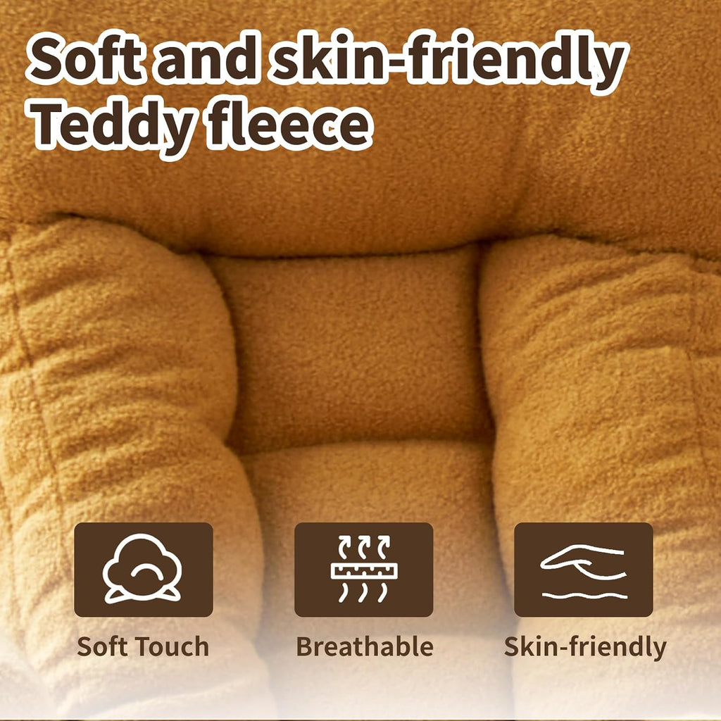 Swivel Lazy Floor Chair, Adjustable Reclining Floor Lounger with Head & Back Support and Phone Holder, Comfy Tatami Sofa Seat for Adults Bedroom & Gaming
