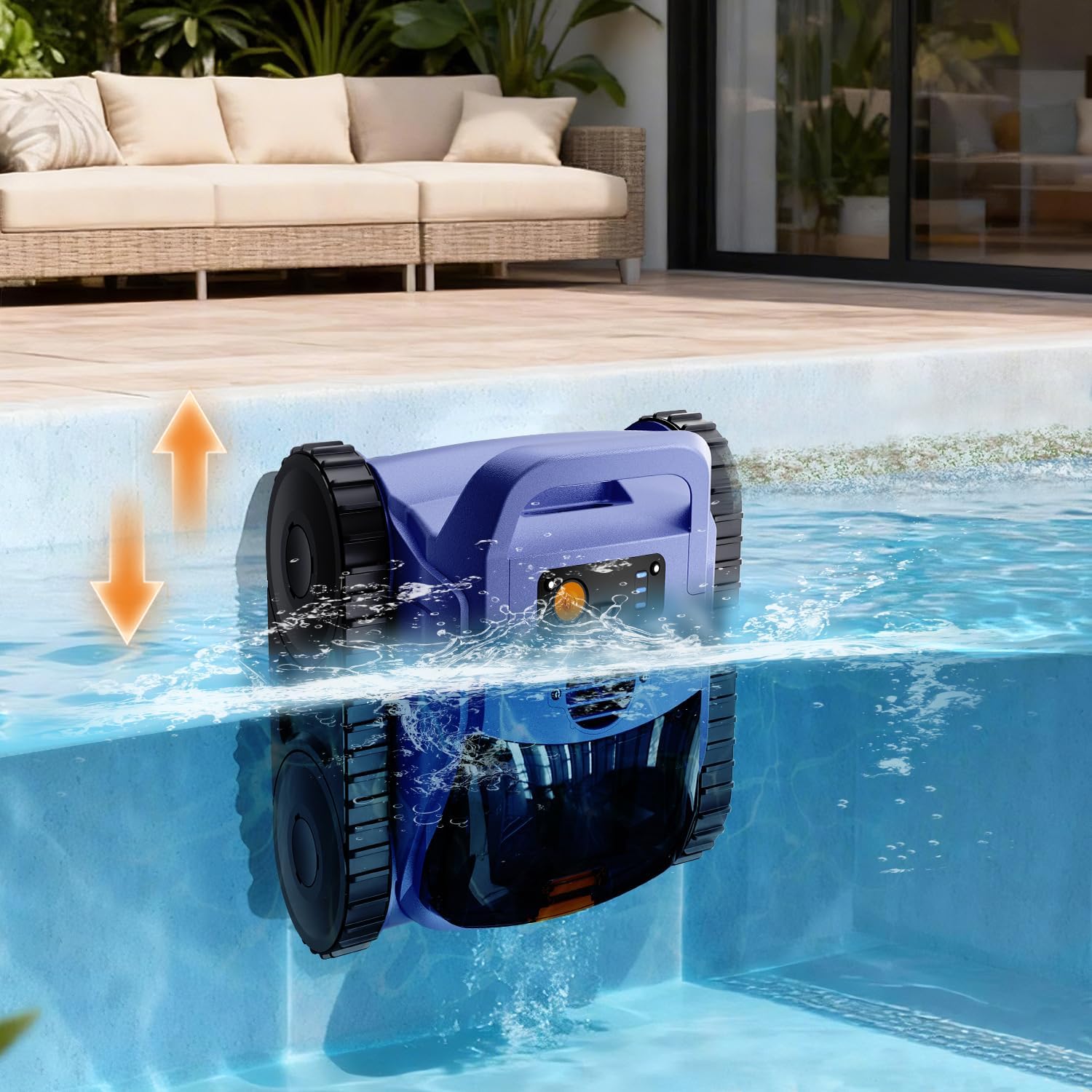 [2026 Release] Automatic Robotic Pool Vacuum for Inground & Above Ground Pools, Wall Climbing Pool Vacuum Cleaner, Cleans Floor, Walls, Waterline, Drain & Skimmer up to 2150 Sq. Ft., 190 Min
