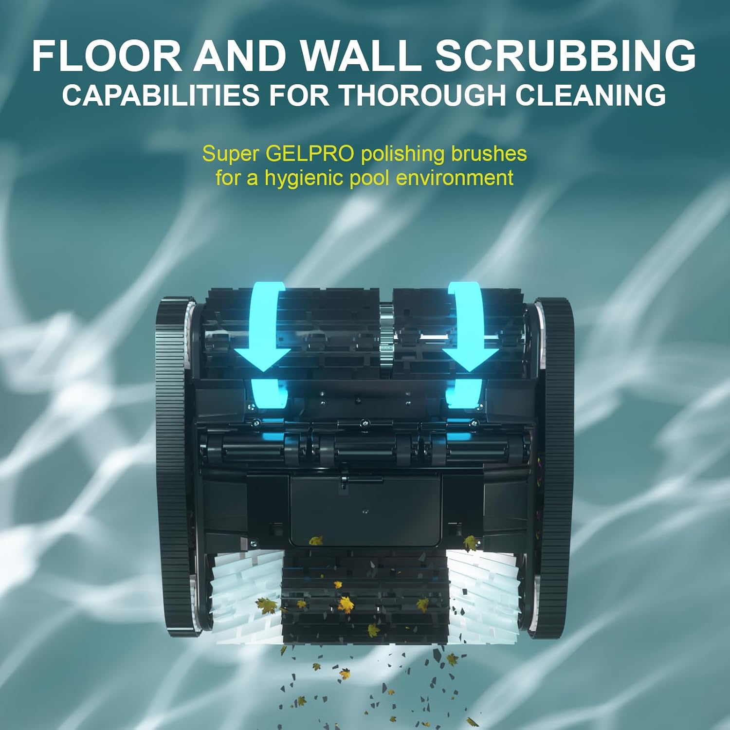 8streme Black Pearl Ultra Robotic Pool Cleaner – Battery-Powered Inground Vacuum for Pools Up to 10 Ft Deep – Wall Climber – 150 Min Runtime – 7 Quart Top Load Filter – 2-Year Warranty
