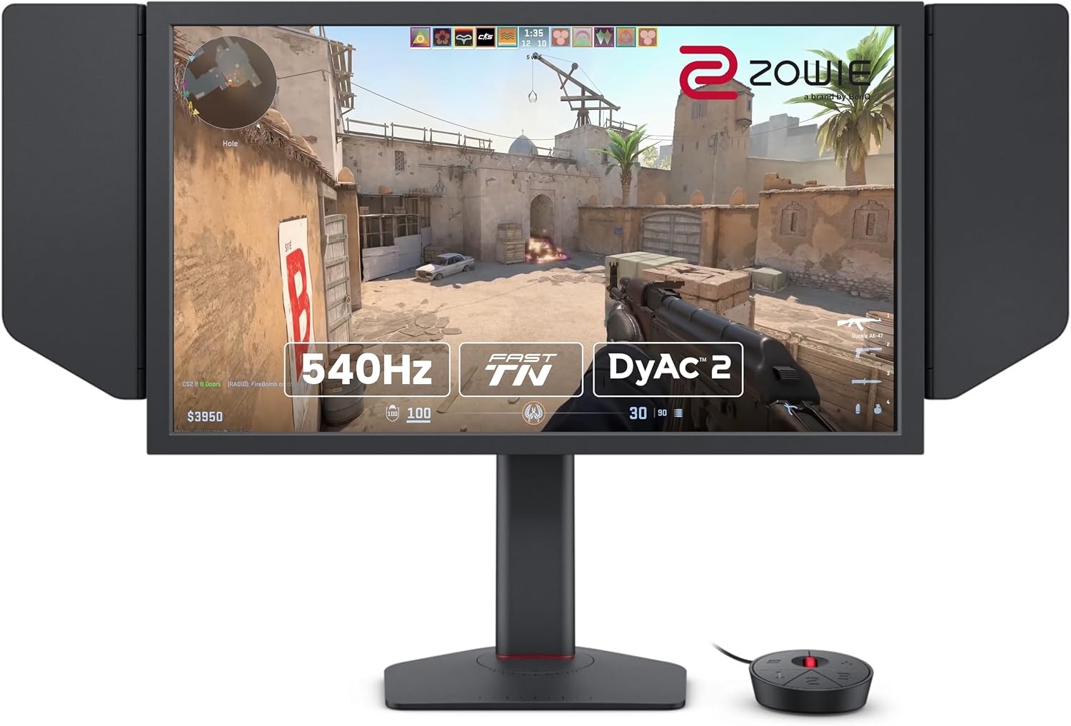 BenQ Zowie XL2586X 24.1' FHD Fast TN Gaming Monitor 540Hz, 0.5ms DyAc 2 Technology Dual Backlight Design, Black Equalizer HDMI & DisplayPort (Renewed)