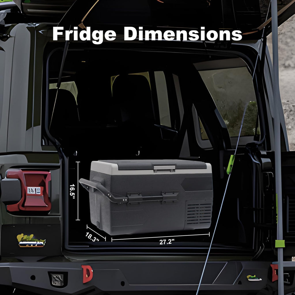 SMETA 12V Portable Refrigerator, Car Fridge 53 Quart (50L), Electric Semi Truck Portable Freezer(-8℉~68℉) 12V/110V, Cooler for Outdoor, RV, Camping, Travel and Home Use with AC Power Adapter