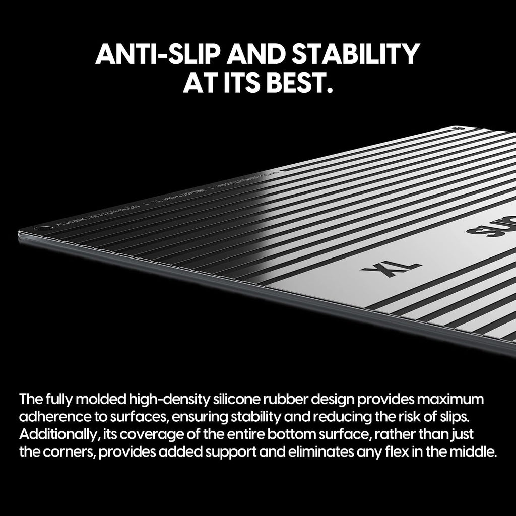 Pulsar - Superglide Premium Glass Mouse Pad ALUMINO-Silicate Glass Surface Anti-Slip Fully Molded high-Density Silicone Rubber 19.3in x 16.5in (XL, White)