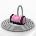 (2025 Upgrade) VINGLI Pool Vacuum Cleaner, Suction Side Wall-Climbing Sweeper for Ground&Inground Pools, Automatic Pool Vacuum with 39.6ft Tangle-Free Hose (Comfort Pink&Gray)