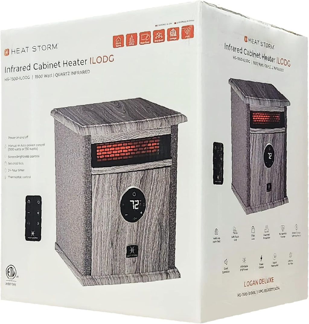 Heat Storm HS-1500-ILODG Cabinet Heater, 15' H x 13.5' W x 11' D, Gray
