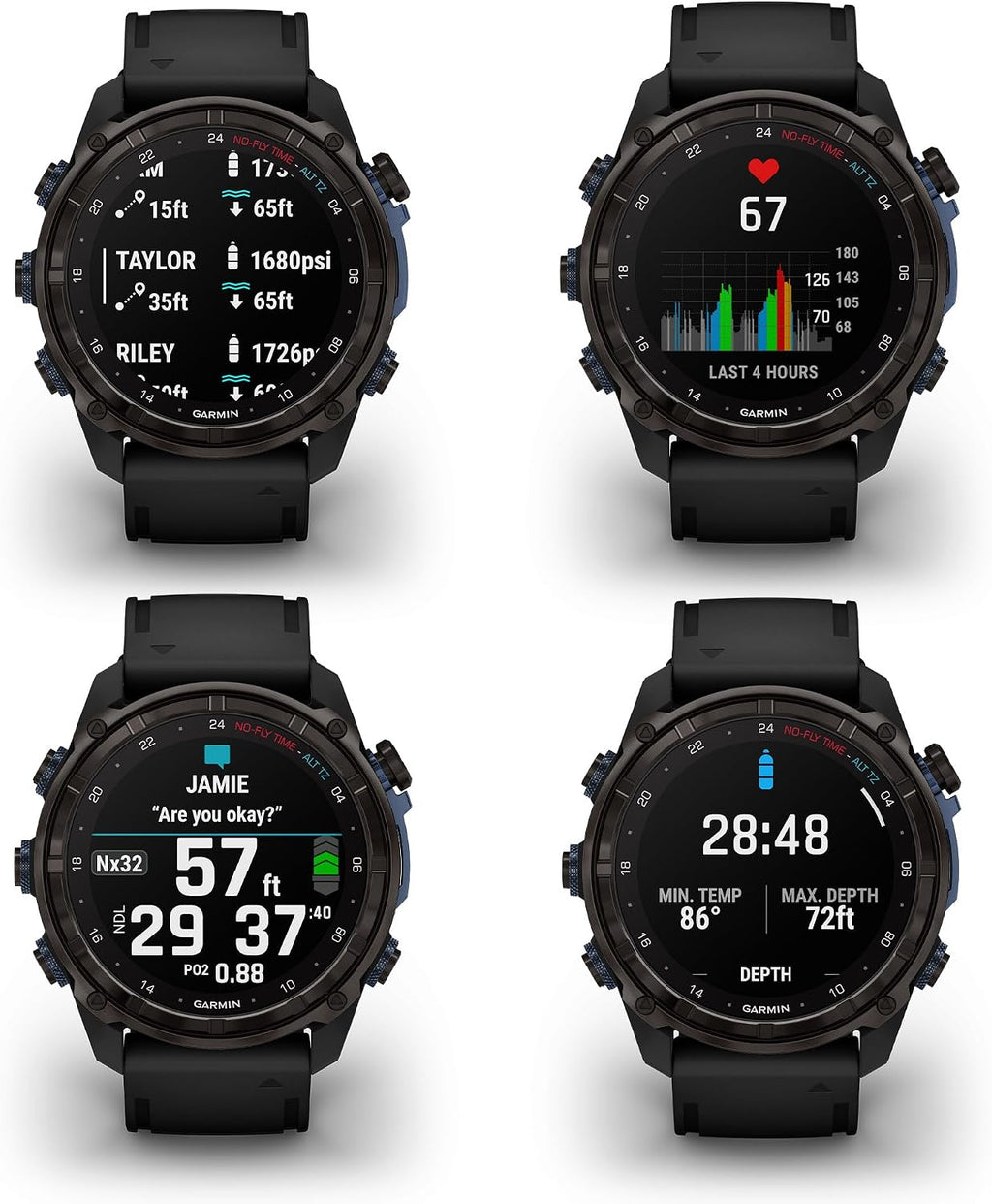 Garmin Descent Mk3i, Dive Computer Smartwatch 51MM, Carbon Gray DLC Titanium with Black Silicone Band and Multisport GPS Training Fitness Watch, Air Integration Bundle with Accessories