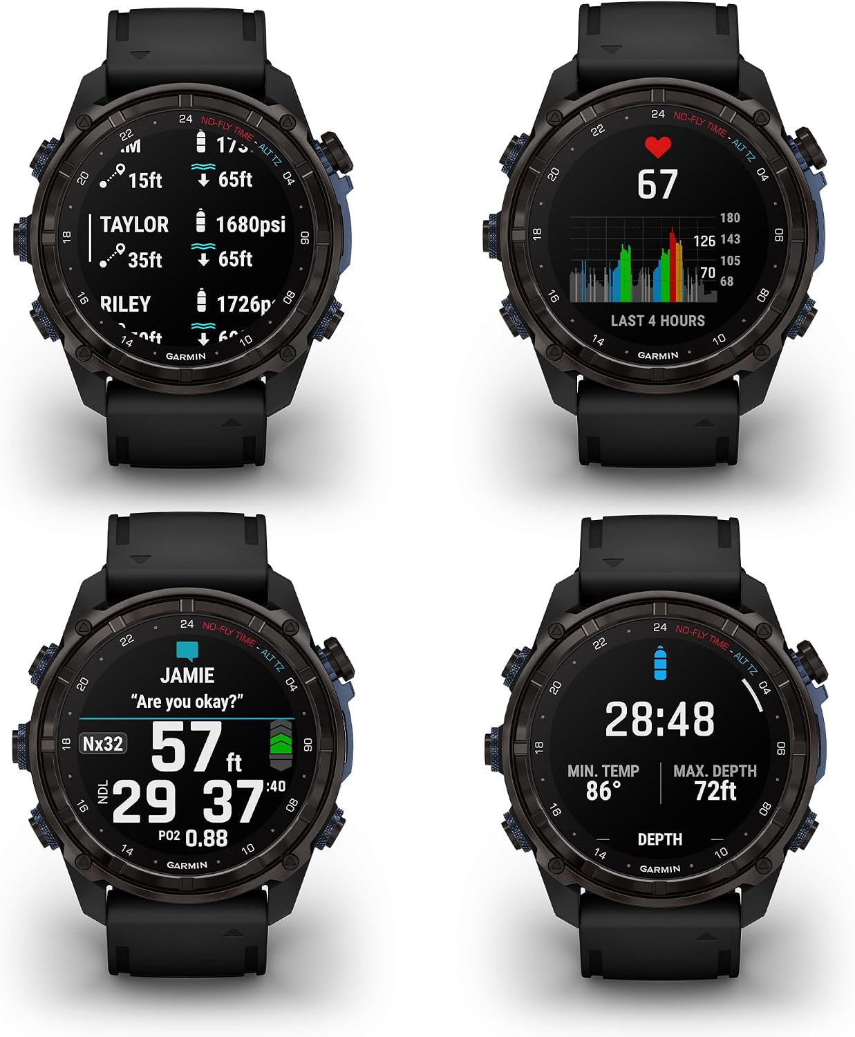 Garmin Descent Mk3i, Dive Computer Smartwatch 51MM, Carbon Gray DLC Titanium with Black Silicone Band and Multisport GPS Training Fitness Watch, Air Integration Bundle with Accessories