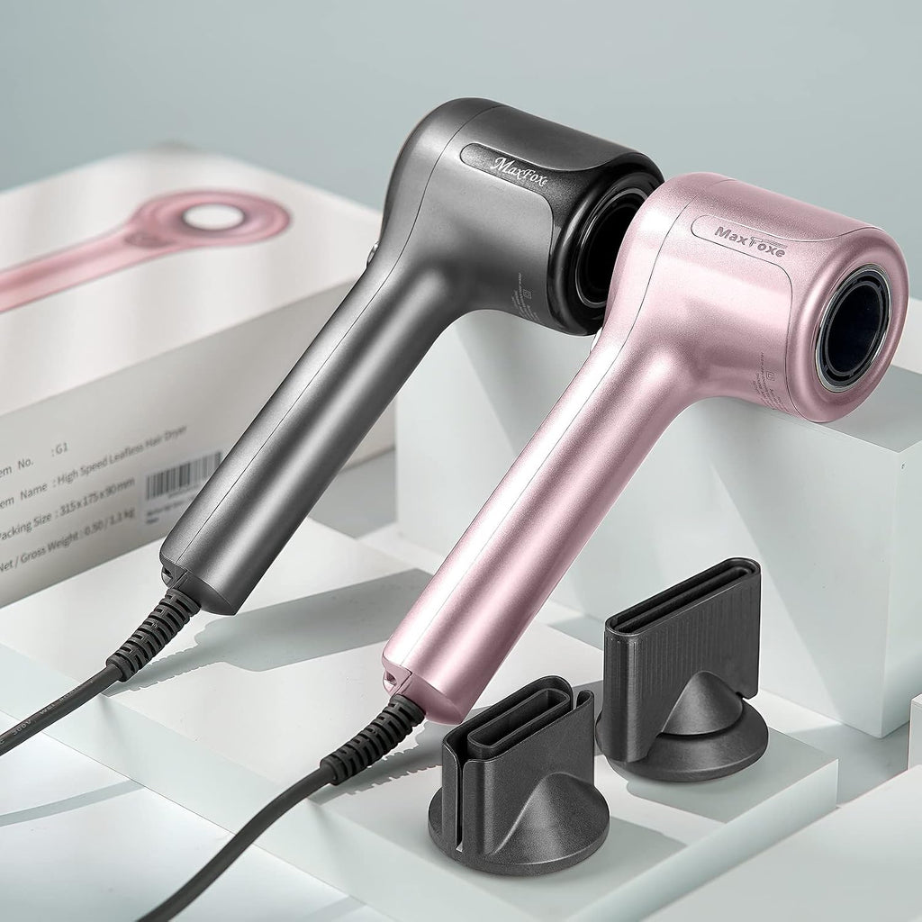 Ionic Hair Dryer, Professional Blow Dryer with High-Speed Brushless Motor for Fast Drying, Quiet Hairdryer with 2 Magnetic Nozzles, 4 Temps & 3 Speeds Settings for Salon,Home, Pink