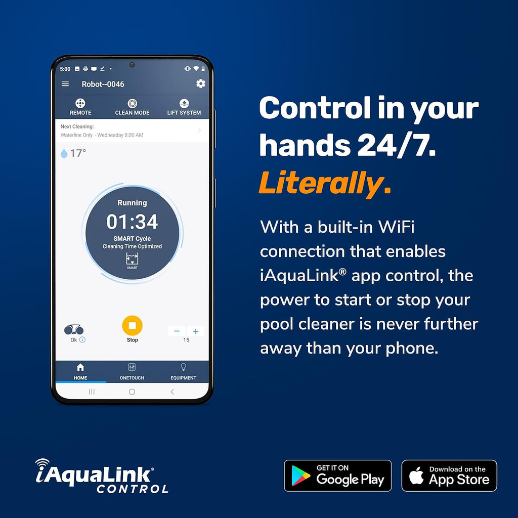 Aqua Products Evo614iQ Robotic Pool Cleaner, Automatic Vacuum for Inground Pools with 60ft Swivel Cable, Smart App, WiFi, Wall Climbing Vac w/Strong Suction & Easy to Clean Top Loading Filter